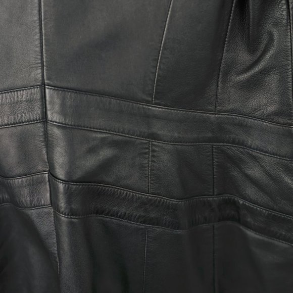 Escada Black Tailored Leather Jacket - Picture 5 of 6